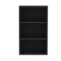 21" Black Wood Wall Mounted China Cabinet