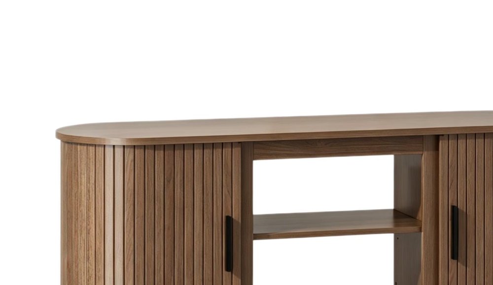 55" Brown Wood Fireplace TV Stand With Fireplace