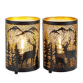 7" Brown Novelty Desk Lamp With Cylinder Shade