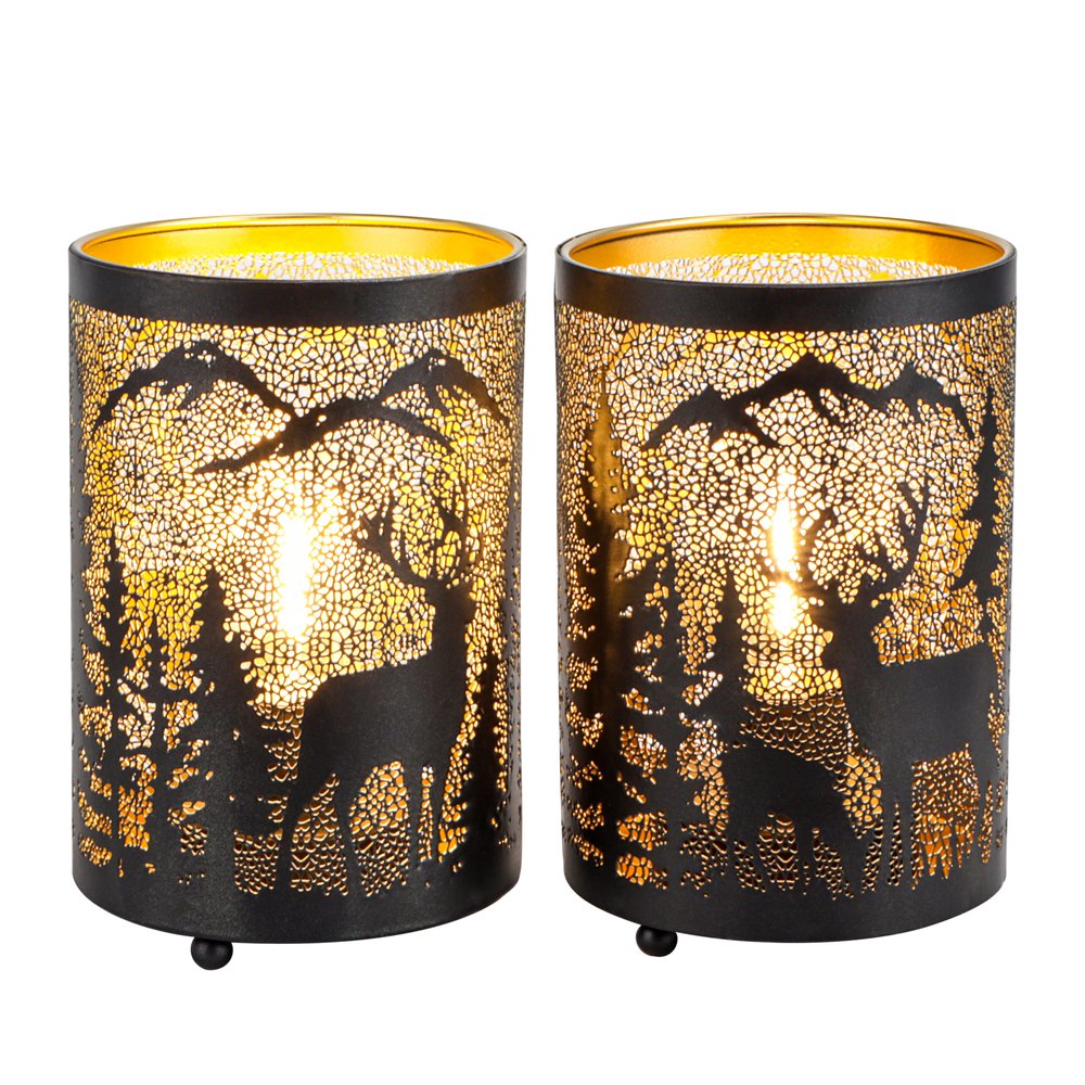 7" Brown Novelty Desk Lamp With Cylinder Shade
