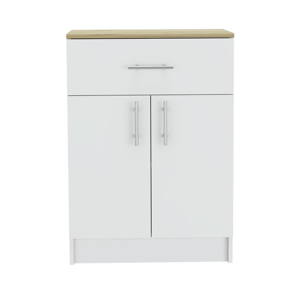 34" White Wood Two Door Pantry Or Storage Closet