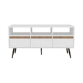 47" White Wood Open Shelving TV Stand