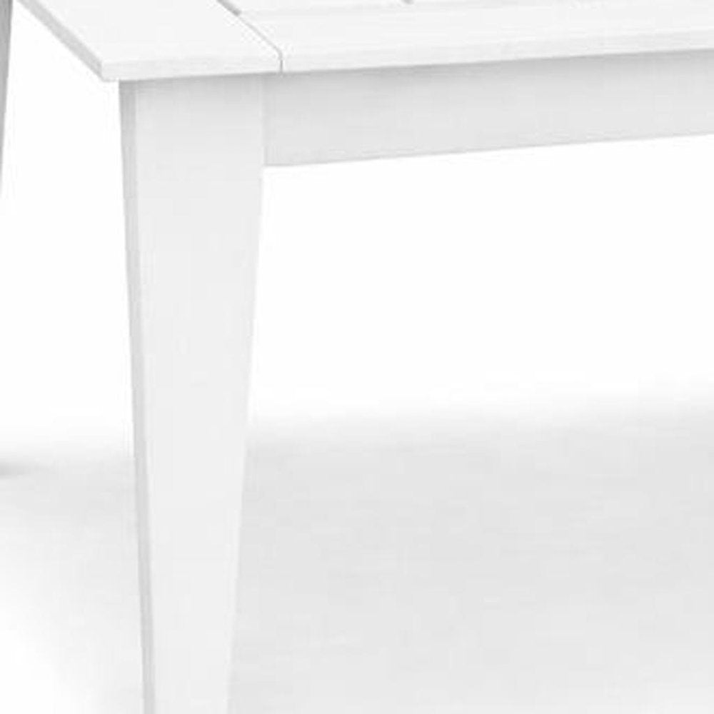 39" White Heavy Duty Plastic Square Outdoor Dining Table