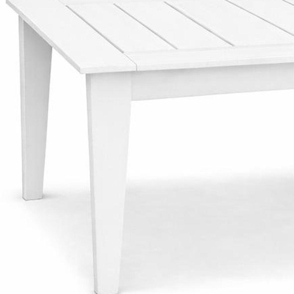 39" White Heavy Duty Plastic Square Outdoor Dining Table