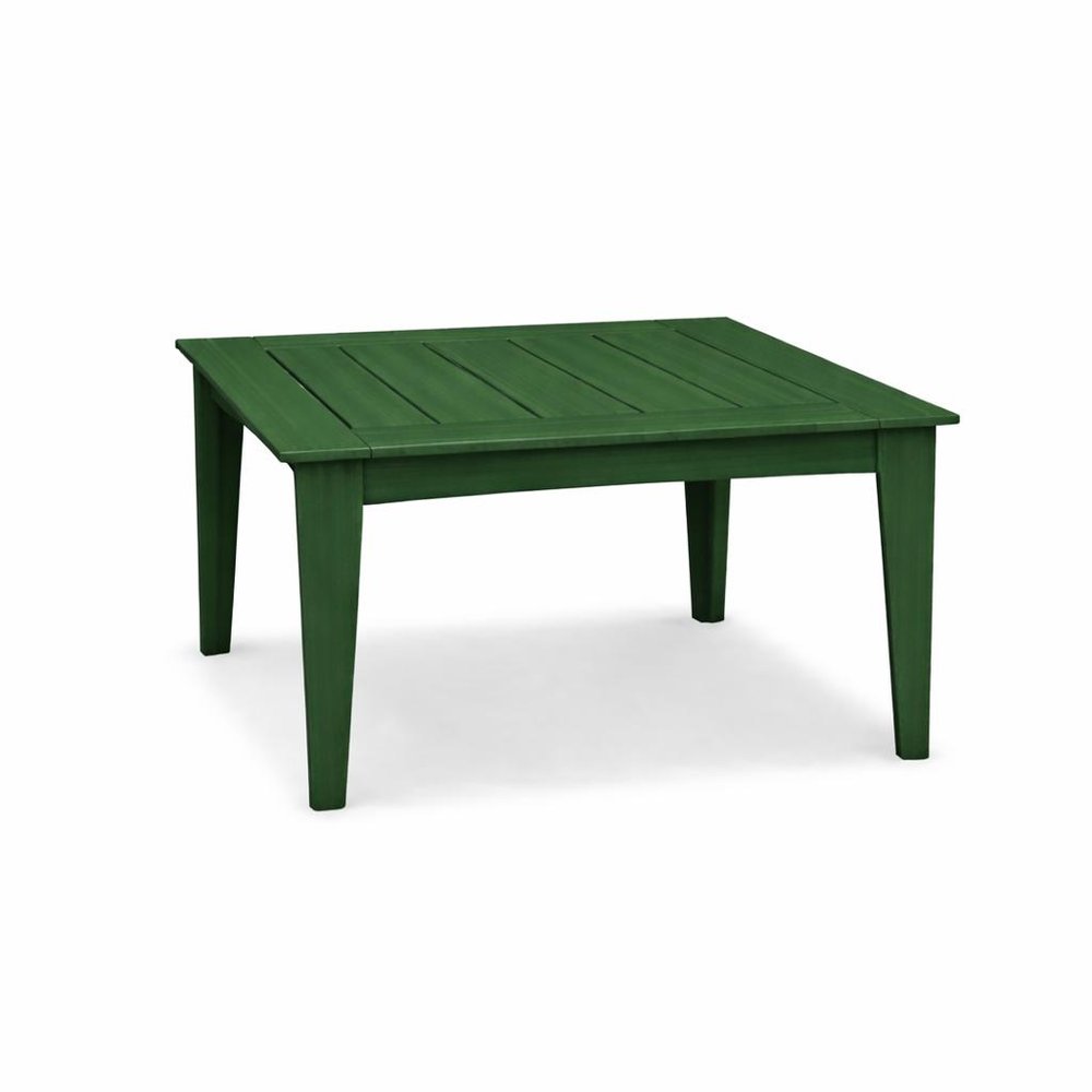 39" Green Heavy Duty Plastic Square Outdoor Dining Table