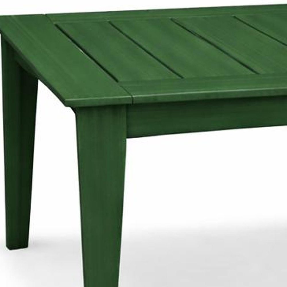 39" Green Heavy Duty Plastic Square Outdoor Dining Table