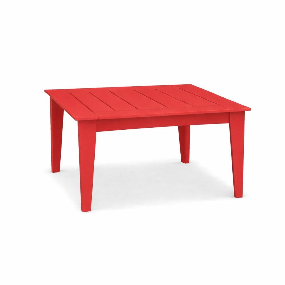 39" Red Heavy Duty Plastic Square Outdoor Dining Table
