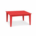39" Red Heavy Duty Plastic Square Outdoor Dining Table