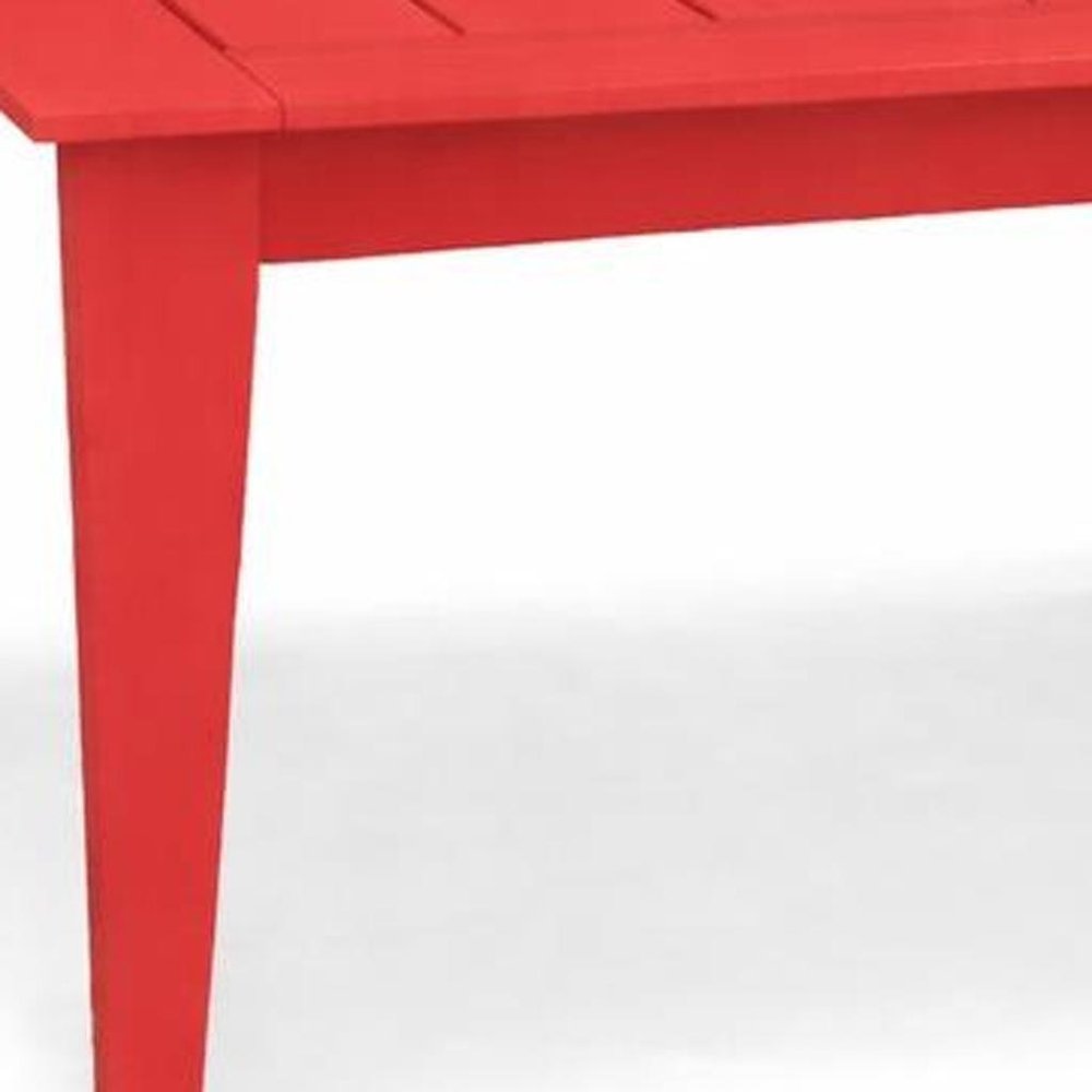 39" Red Heavy Duty Plastic Square Outdoor Dining Table