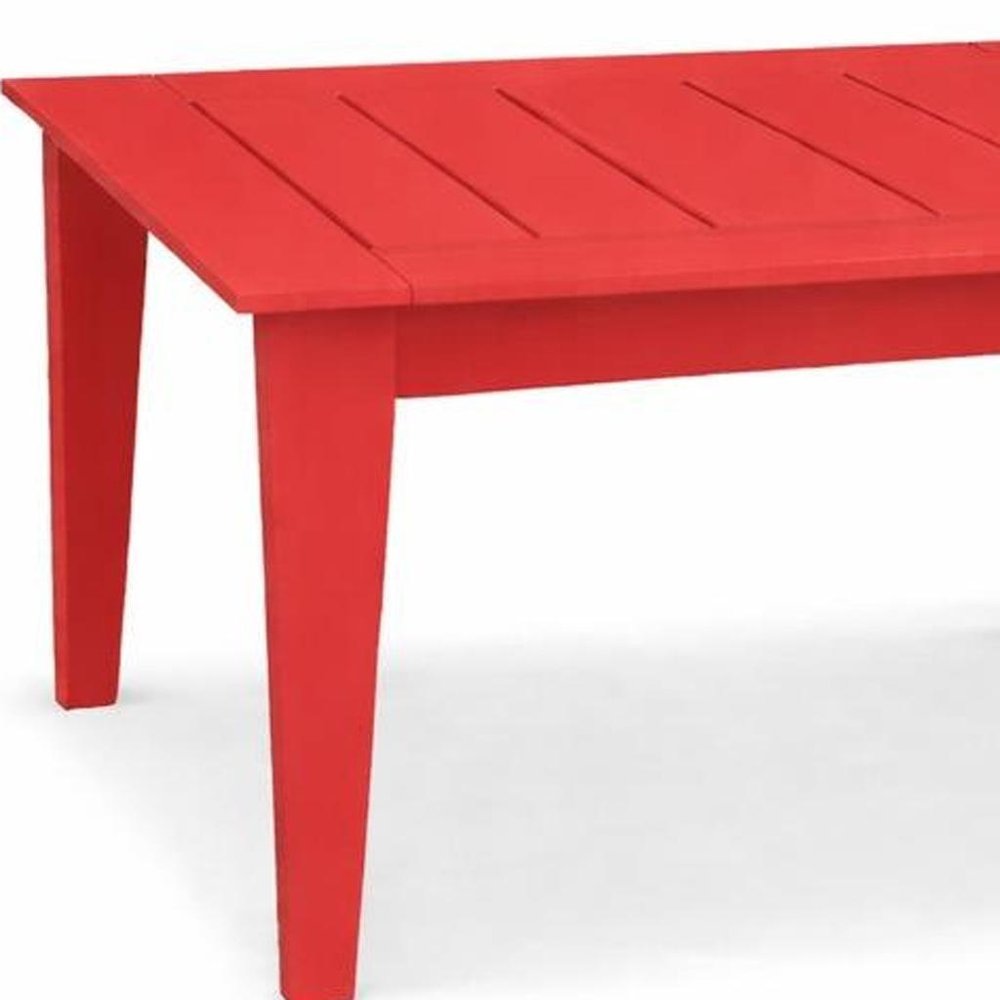 39" Red Heavy Duty Plastic Square Outdoor Dining Table