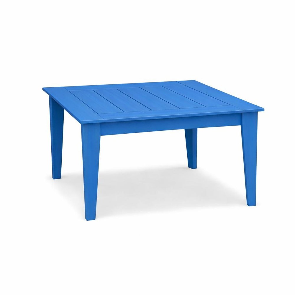 39" Blue Heavy Duty Plastic Square Outdoor Dining Table