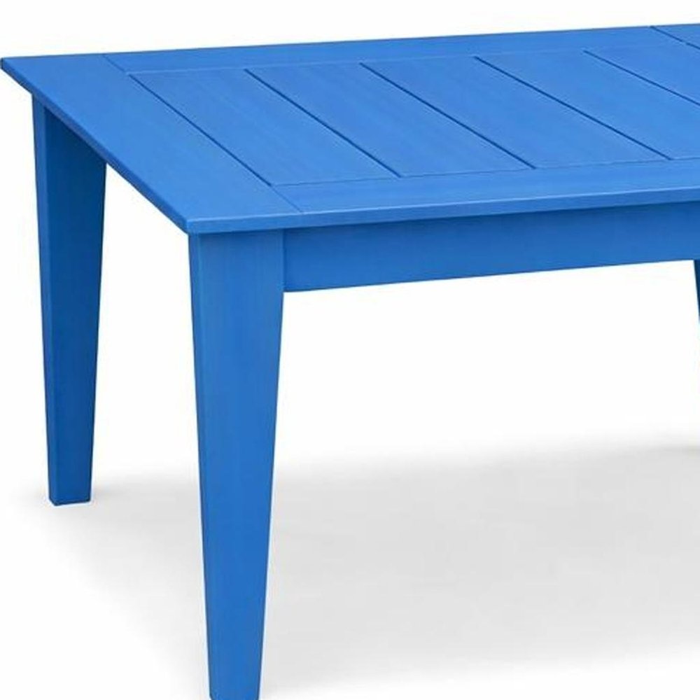 39" Blue Heavy Duty Plastic Square Outdoor Dining Table