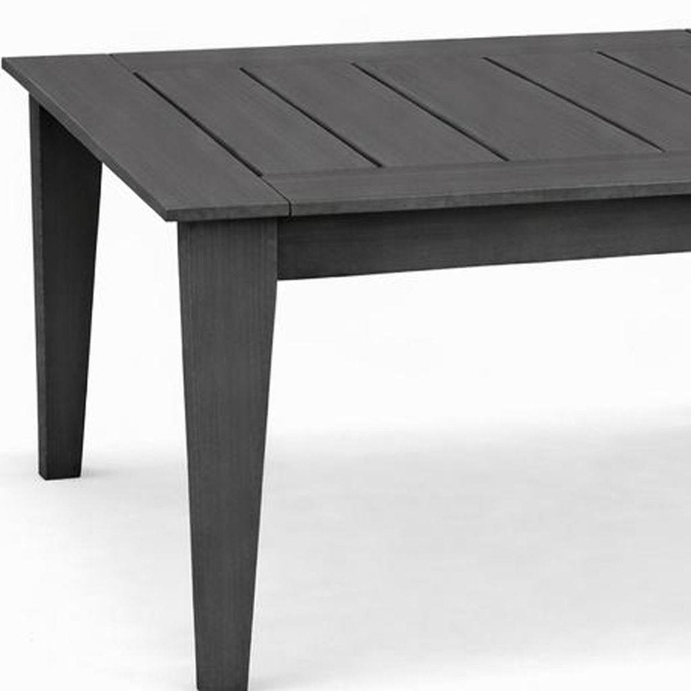 39" Dark Gray Heavy Duty Plastic Square Outdoor Dining Table