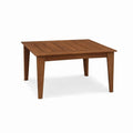 39" Walnut Heavy Duty Plastic Square Outdoor Dining Table