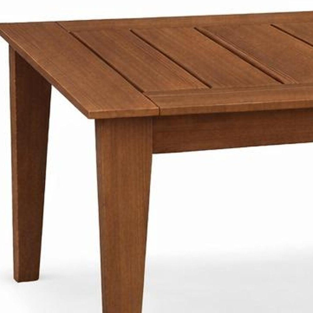 39" Walnut Heavy Duty Plastic Square Outdoor Dining Table