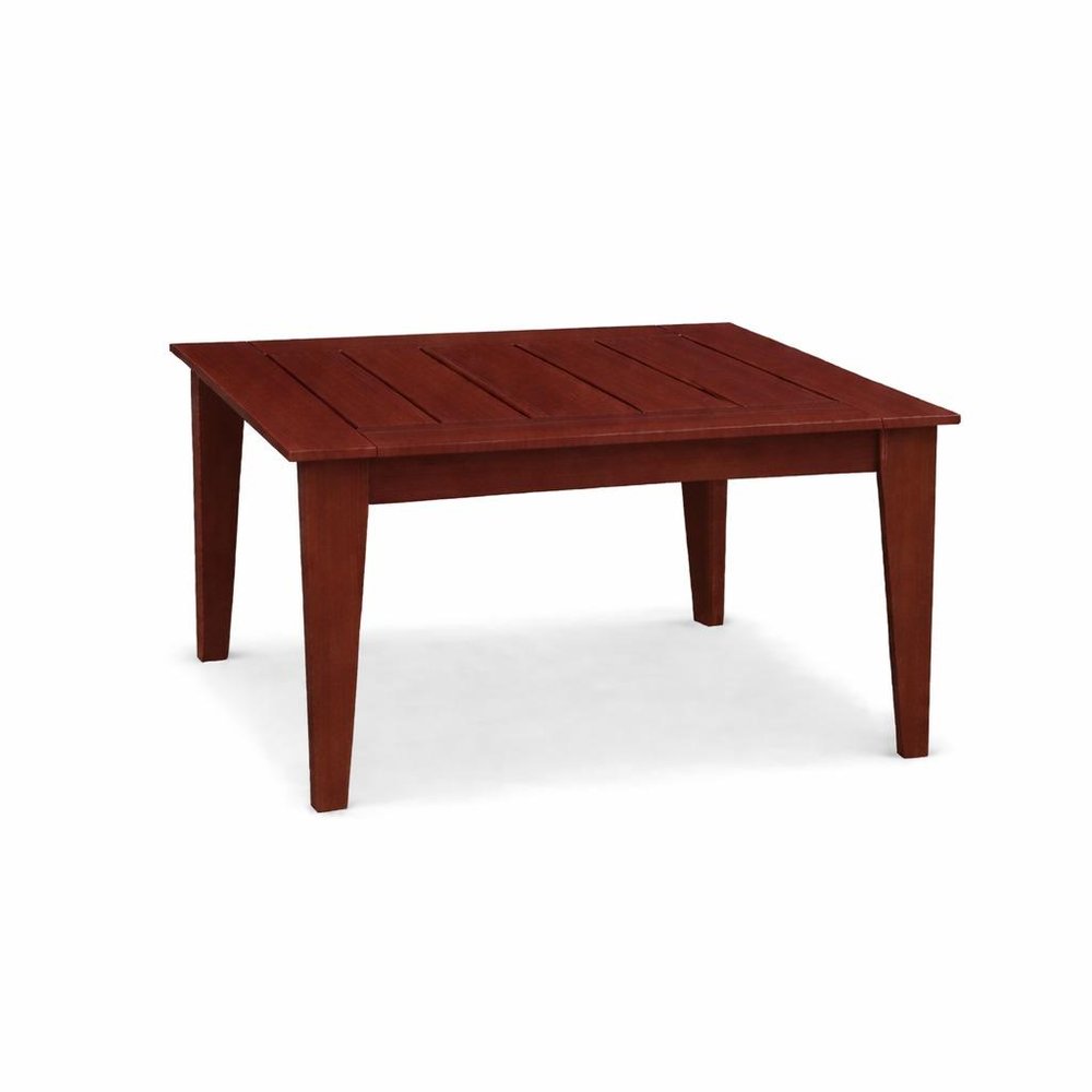 39" Mahogany Heavy Duty Plastic Square Outdoor Dining Table