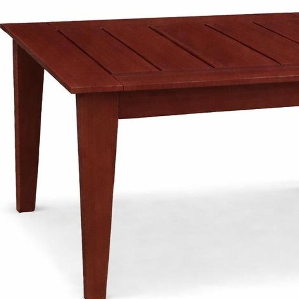 39" Mahogany Heavy Duty Plastic Square Outdoor Dining Table